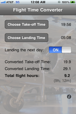 Flight Time Converter iOS Screenshot 4